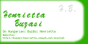 henrietta buzasi business card